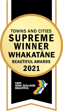 Whakatane - Keep NZ Beautiful Supreme Winner Badge-478-529